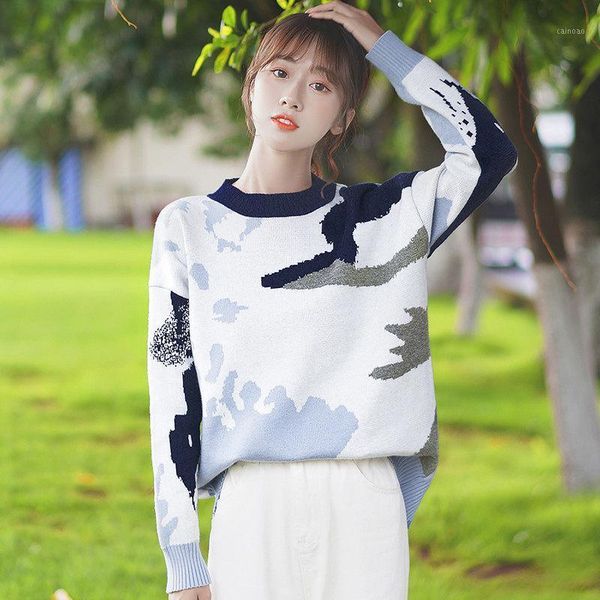 

women's sweaters women fashion winter hit color 2021, White;black