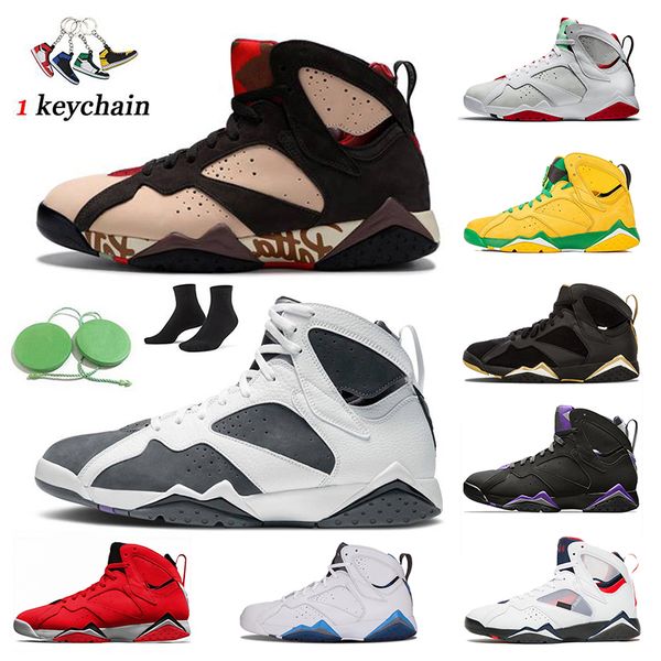 

7s mens basketball shoes jumpman 7 patta flint bcfc paris germain psgs oregon ducks gmp raptors french blue sneakers trainers black purple p