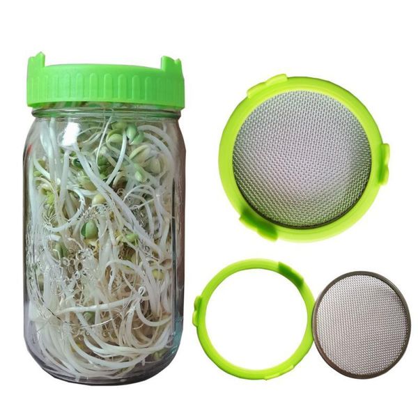 

planters & pots stainless steel split sprouting nursery trays lids wide mouth plastic mason cup large bottle type jar lid