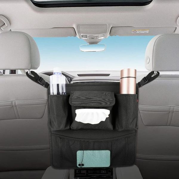 

storage bags car net pocket handbag holder seat back organizer 7 pockets for mesh barrier