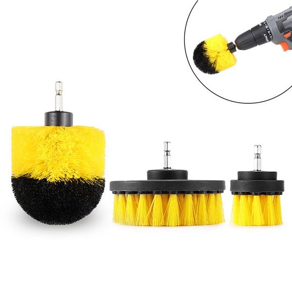 

car sponge 3pcs electric drill brush scrub pads kit power scrubber cleaning purpose cleaner scrubbing brushes for bathroom