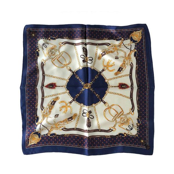 

scarves 100% silk scarf fashion beach stoles female foulard shawls neck wrap pure hijabs bandana 53*53cm, Blue;gray