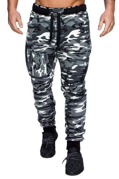 

men's pants striped camouflage fitness sports slim plus size trousers skinny velvet autumn winter jogging men roupa homem, Black