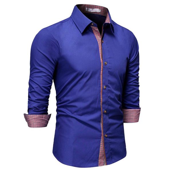 

men's casual shirts male business shirt 2021 fashion men's slim turndown-collar long sleeve solid color blouse social, White;black