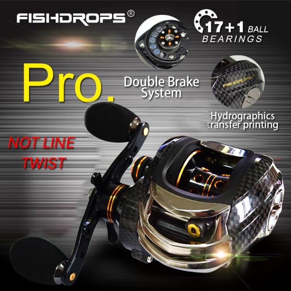 

17+1 ball bearings baitcasting fishing reel 7.0:1 bait casting reels left/right hand pesca carp