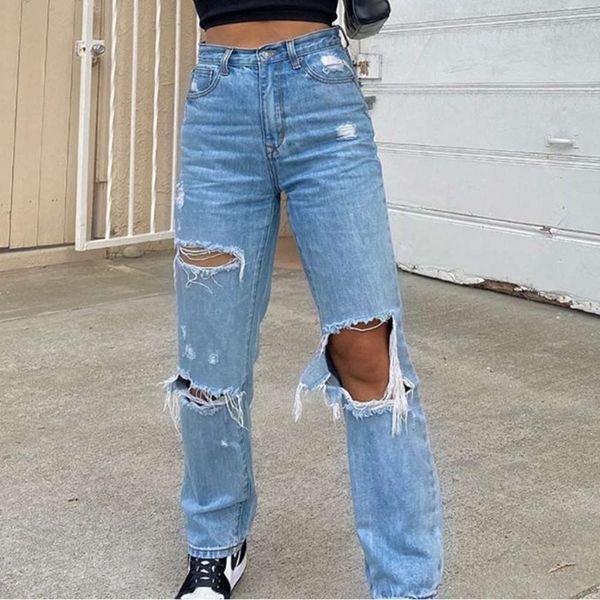 

and trousers thin with holes, Blue