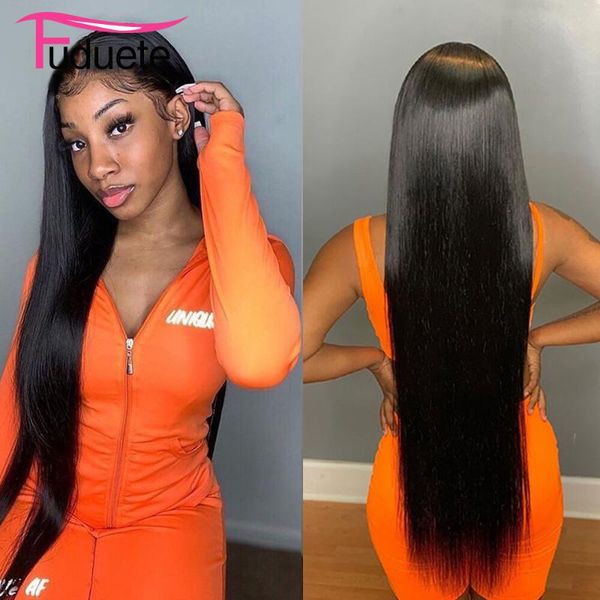 

30inch 40inch straight lace front wig 13x4 human hair wigs for black women long brazilian remy fuduete, Black;brown