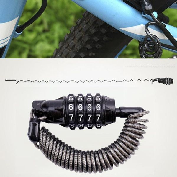 

bike locks portable mini spring anti-theft bicycle motorbike code password 3digit wire lock security disc combin t8u6