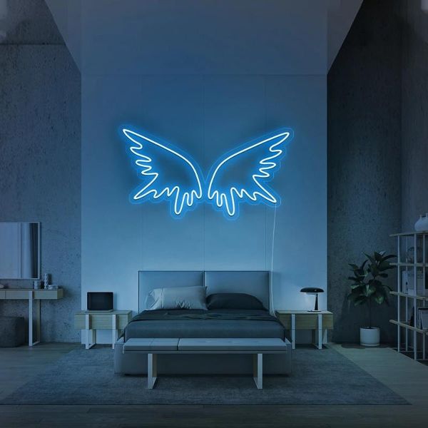 

other lighting bulbs & tubes drop angel wings neon lights led custom decoration room personality birthday party bar christmas