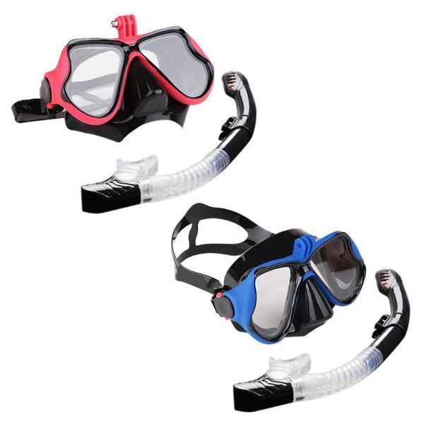 

diving masks snorkel goggles with screw mount adjustable hd anti-fog sports camera glasses equipment mask