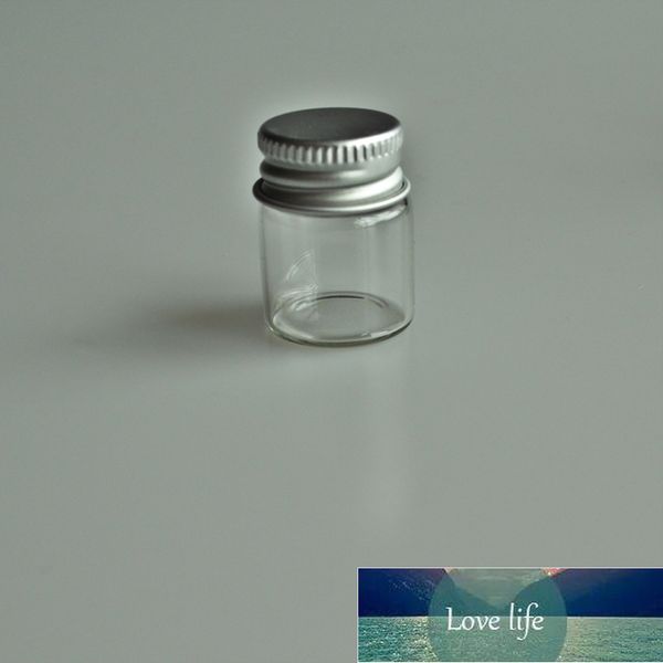 1 flacone di vetro da 5 ml con tappo in alluminio, vasetti vuoti per fiale di piccole bottiglie dei desideri