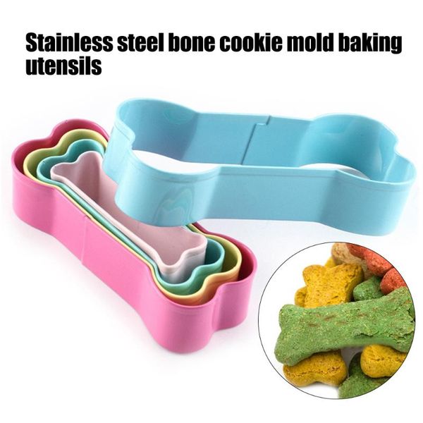 

baking moulds 5pcs bone shaped cookie cutter mold stainless steel cake decorating tool biscuit stamp diy pastry tools for cakes