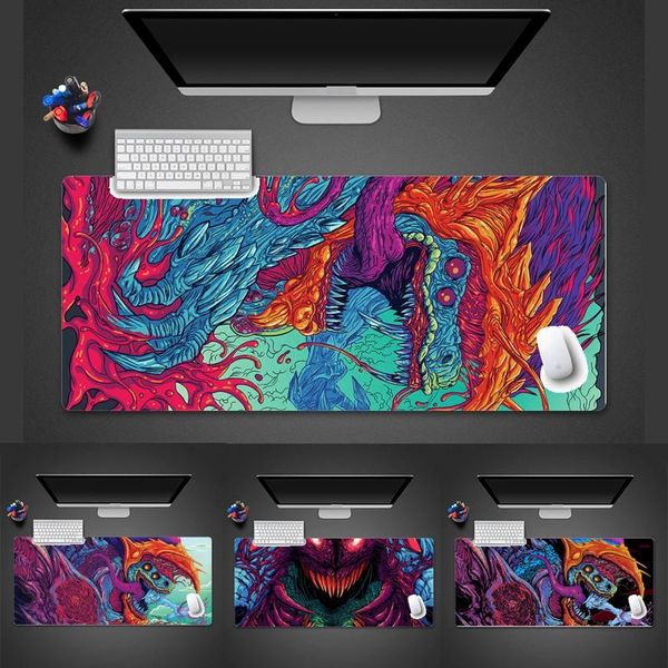 

mouse pads & wrist rests hyper beast ghost cs diy design pattern game mousepad x xl xxl non-slip cushion thickness 2mm lockedge equal le