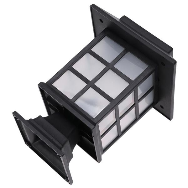 

outdoor wall lamps 2pcs solar-powered lawn lamp lights for garden pillar (black)