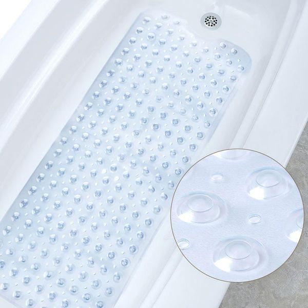 

bath mats rectangle pvc anti-skid soft shower bathroom massage mat suction cup non-slip bathtub carpet large size