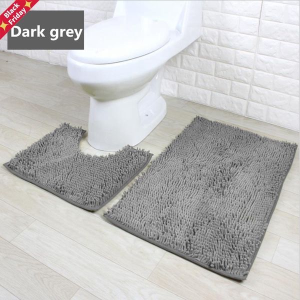 

pcs/set of thick chenille carpet entry door bathroom anti-slip mat kitchen toilet absorbing floor bath mats