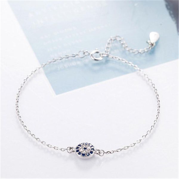 

link, chain evil eye bracelets simple personality all-match creative romantic handmade bracelet for women jewelry gifts wedding accessories, Black