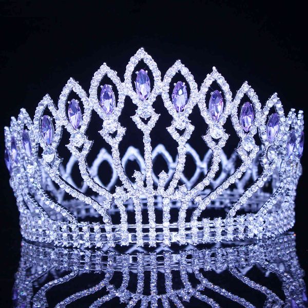 Crystal Queen Wedding Tiara Crown Bridal Pageant волос украшений для волос Барокко Диадема головной убор женская невеста головка ювелирных изделий аксессуары X0625