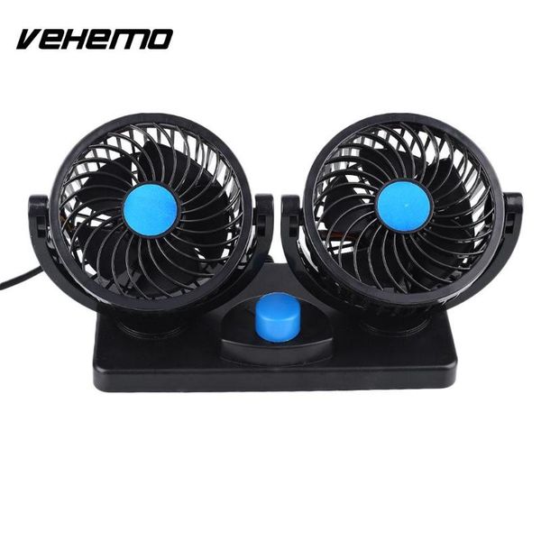 

two dual double head gear speed adjustable car auto van vehicle fan fans