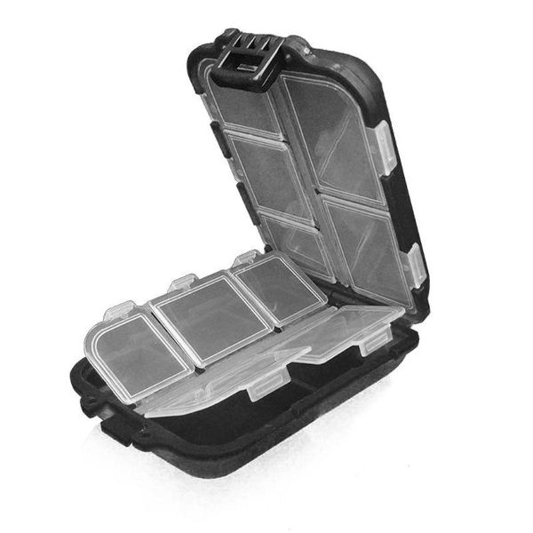 

square fish hook bait lure box multi-compartments fishing tackle storage case q22f accessories