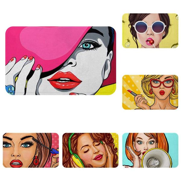 

carpets art sunglass music makeup girls mat bath carpet decorative anti-slip mats room car floor bar rugs door home decor gift