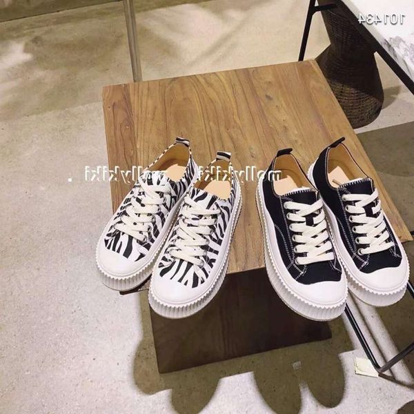 

Casual shoes Spring 2021 new Korean fashion British style student leisure thick sole zebra pattern muffin board shoes small white 0QA0, Black