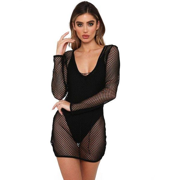 

casual dresses summer mesh lace ladies dress women fashion open back tube slim female, Black;gray