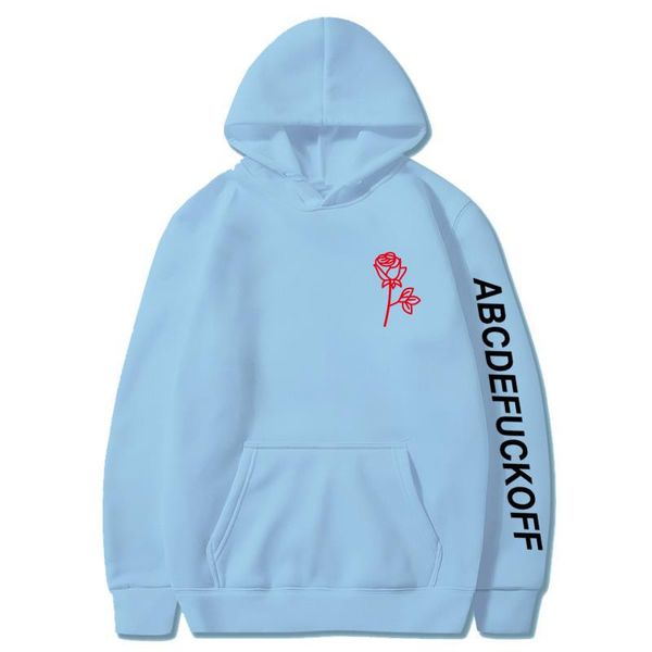

men's hoodies & sweatshirts men hip hop casual brief fashion man streetwear harajuku autumn winter funny rose print hoodie clothes, Black