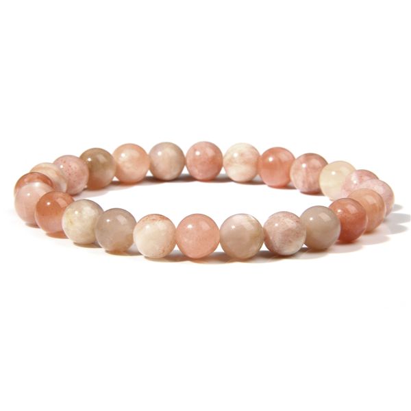

natural stone beaded bracelet men 8mm round sun stone quartz crystal beads healing yoga bracelet for women men chakra jewelry, Black