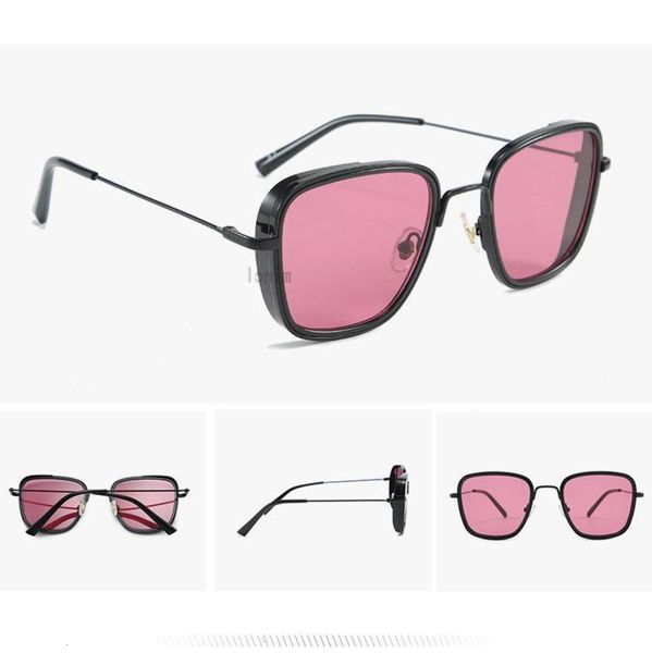 

sunglasses pilot men classic vintage luxury small glasses alloy silver frame black square punk sunglasses fml