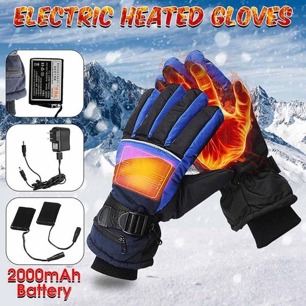 Skihandschuhe 1 Paar elektrisch beheizter Winter-Thermal-USB-Handwärmer Touchscreen wasserdicht für Motorradfahren