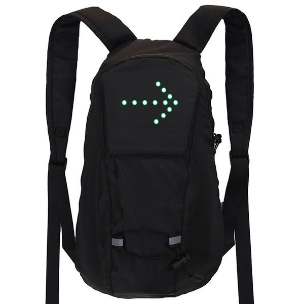 

waterproof sport backpack led turn signal light remote control safety bag outdoor hiking climbing bicycle bags