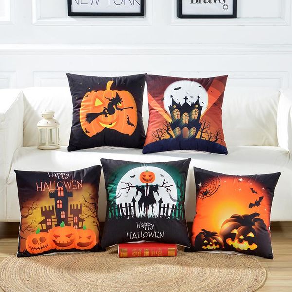 

halloween pumpkin 3d pattern 18x18 inch back waist cushion cover 45x45 cm decorative throw pillow case for sofa chair pillowcase cushion/dec