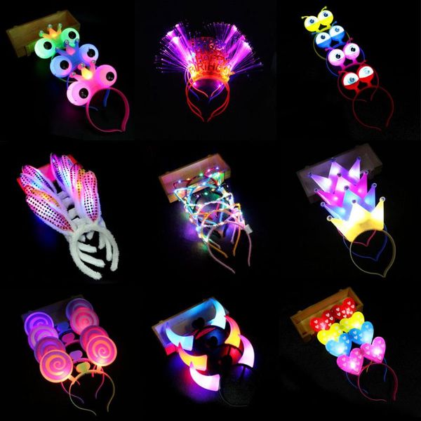 

light luminous flashing headdress head hair band hoop toy kid birthday christmas party decor decoration