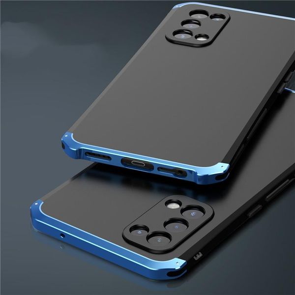 

cell phone pouches luxury armor metal aluminum+pc heavy duty protect funda coque cover for oppo reno5 case