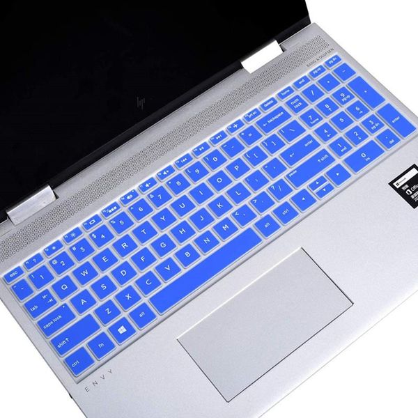 

keyboard covers cover silicone compatible for envy x360 2-in-1 15.6 with 17t 17 17-ae 17-by0040n and 2021 pavilion blue