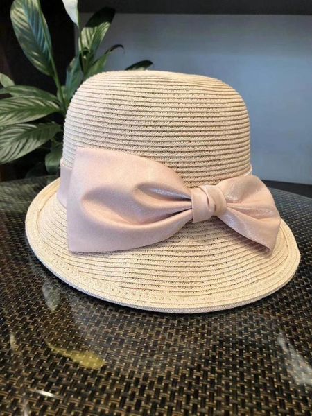 

202104-xushen fine paper bowknot formal small brim lady leisure bucket cap women fishermen hat wide hats, Blue;gray