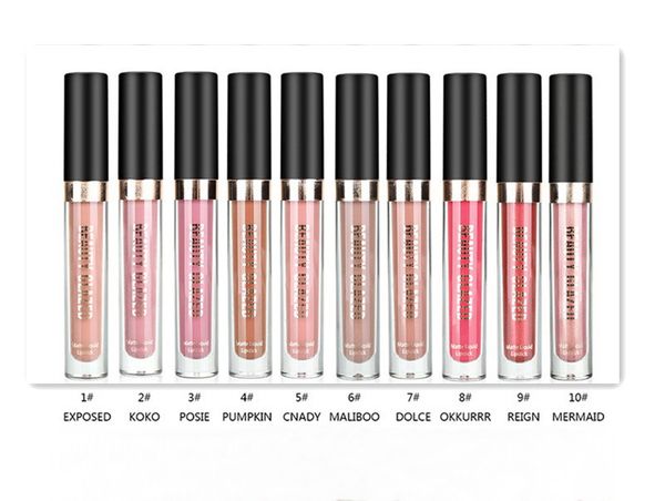 

liquid matte lipstick gloss non stick up full color10 different colors long-lasting waterproof easy to wear beauty glazed lips base pigmenta