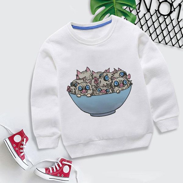 

hoodies & sweatshirts 2t-7t children hoodie sweatshirt demon slayer kimetsu no yaiba kids boys girls cosplay cartoon anime harajuku outcoat, Black