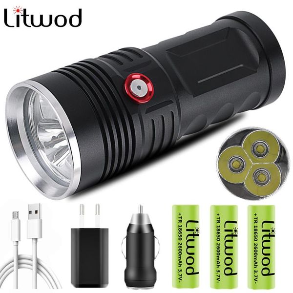 

flashlights torches ultra bright 3pcs xhp50.2 4pcs 18650 battery super powerful led 3 mode torch usb rechargeable lamp linterna b