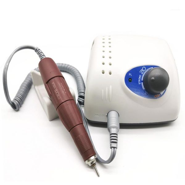 

strong 210 electric nail drill polishing machine 45000rpm cutters for manicure pedicure file tool kit1, Silver