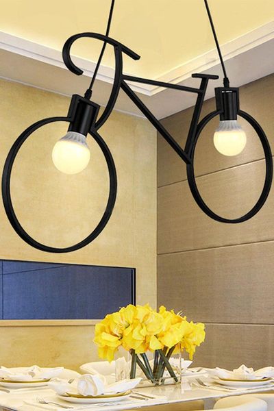 

home garden decor bicycle model room chandelier light sturdy metal pendant lamp perforje kids modern stylish models chandeliers