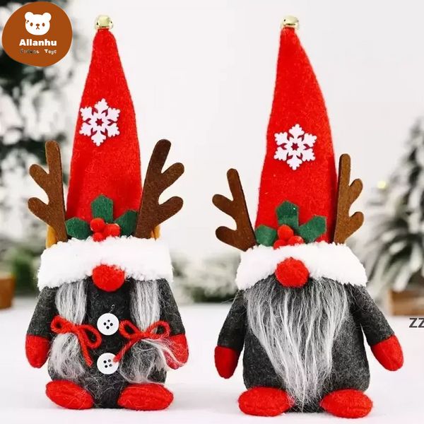 Gnomi Decorazioni natalizie Corna creative Ornamenti nani Gnomo svedese Natale Foresta senza volto Regali per vecchi re