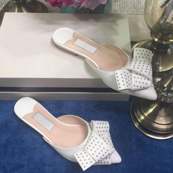 

summer genuine leather women's flat shoes elegance brand fashion casual pointed outdoor slippers sandals, Black