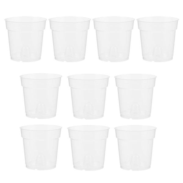 

decorative flowers & wreaths 10pcs simple orchid pot flower planter garden breathable plant home decor