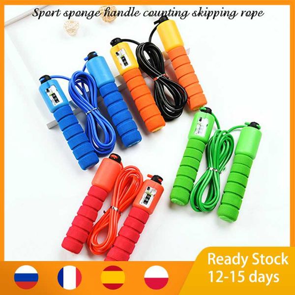

jump ropes 2.9m rope with electronic counter professional adjustable fast speed counting skipping jumping wire workout equipments