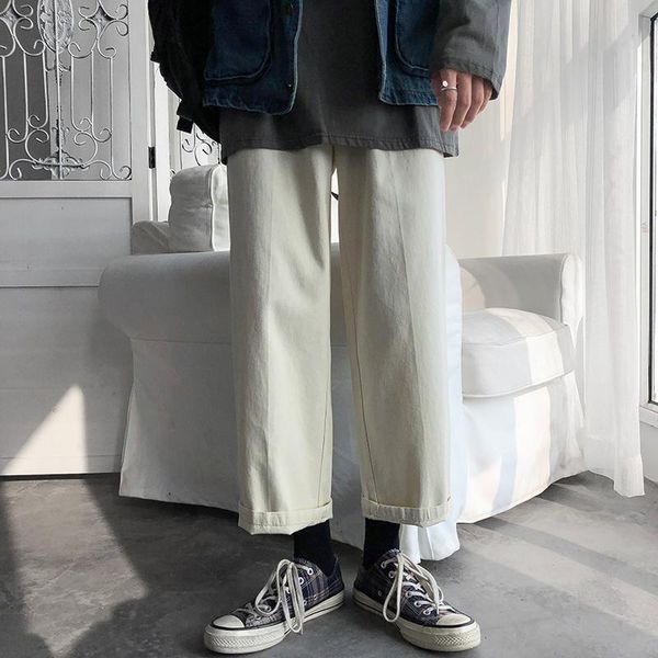 

men's pants 2021 cotton casual leisure suit sweatpants loose trousers active elastic harem hip hop wide leg s-xl, Black