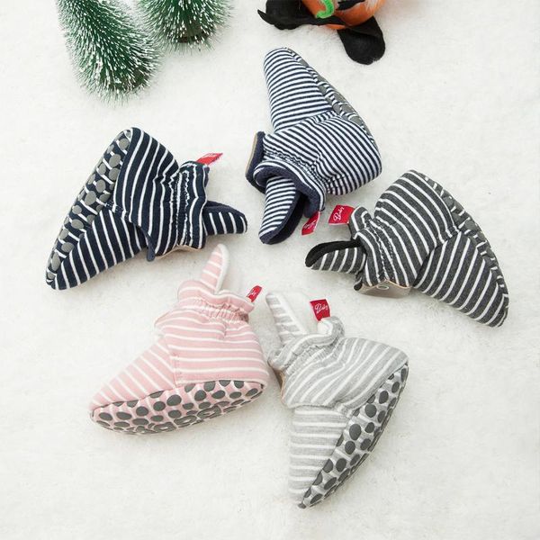 

first walkers kidsun 2021 arrival infant baby socks shoes boy girl stripe born cotton comfort soft crib toddler
