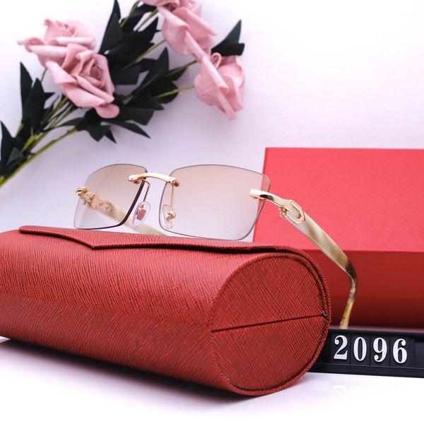 

2096 new fashion designer sunglasses brand sun glasses eyewear for men women eyeglasses metal frame with box case, White;black