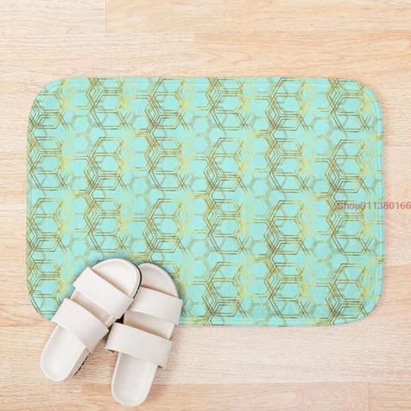 

bath mats mat hexagold front door entrance doormat polyester fiber waterproof shoes clean carpet rubber anti-slip floor rugs